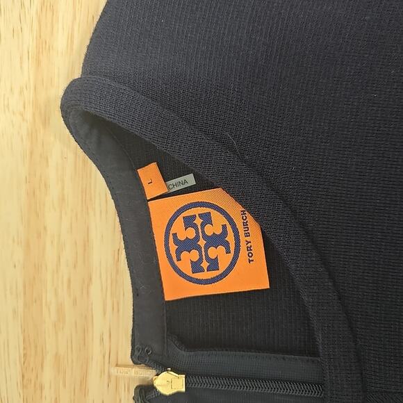 Tory Burch Ponte Knit Sheath Dress Size Large Colorblock Wool Blend Sleeveless‎ - Picture 3 of 9